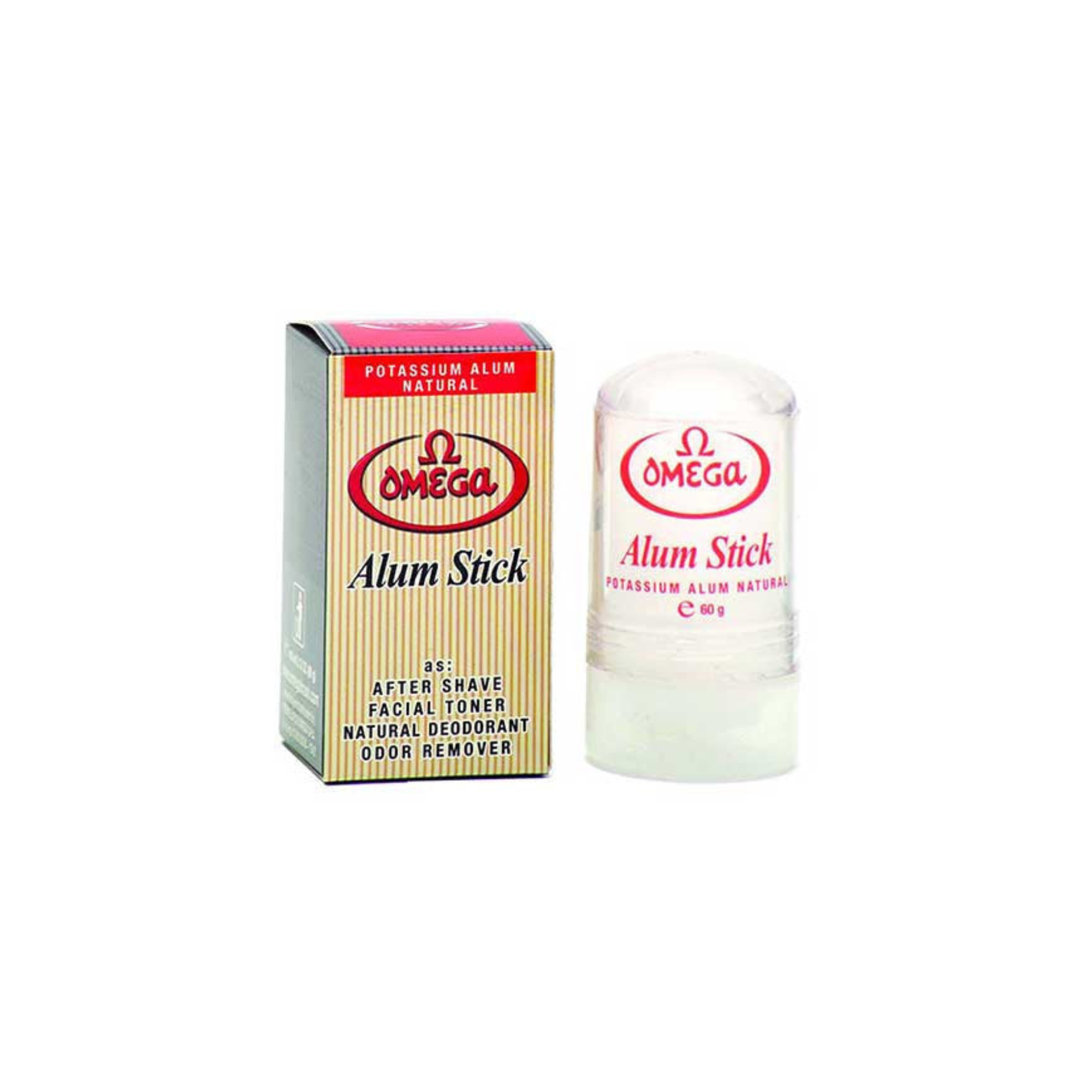 Omega Potassium Alum Stick - 60 Gram Tube - BarberSupplies Canada