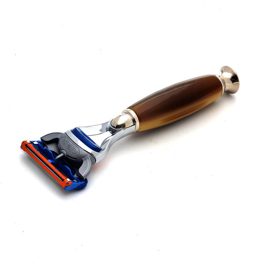 PureBadger Collection Shaving Razor Brown Handle - Fusion Head