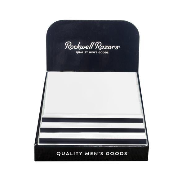 Rockwell Razors Empty Retail Cardboard Display for Sport Clips - BarberSupplies Canada