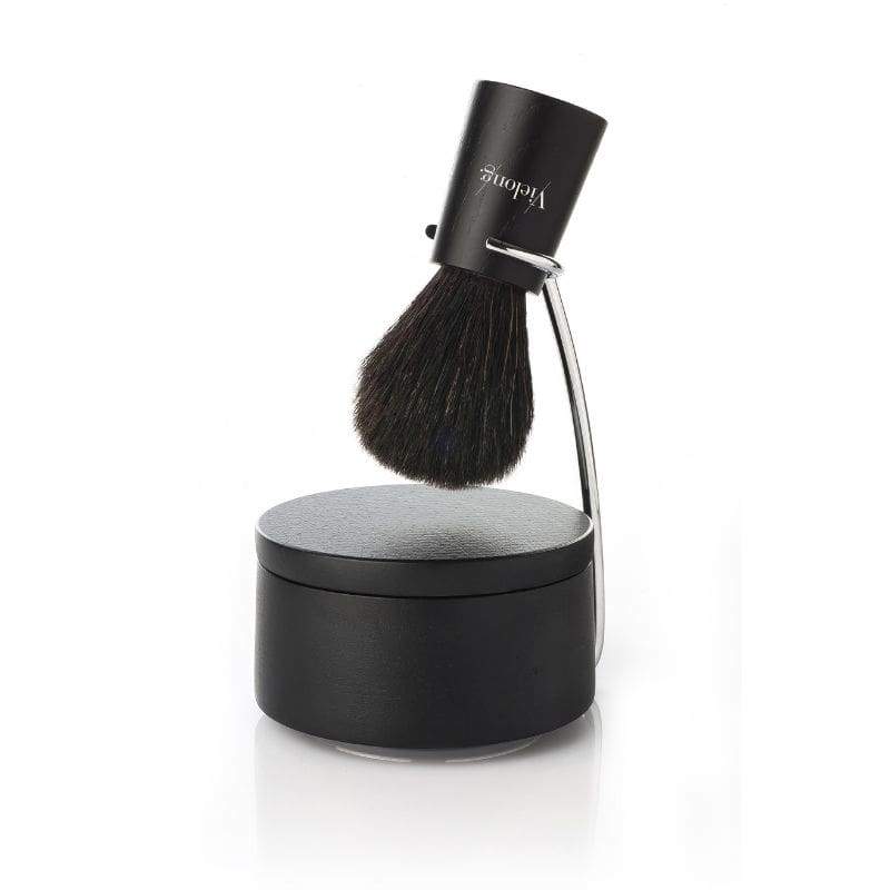 Vie-Long Nordik Set Black Horse Hair Shaving Brush with Stand & Bowl - BarberSupplies Canada