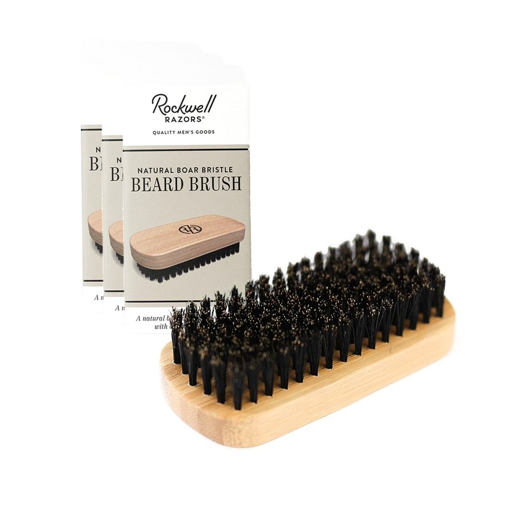 Rockwell Razors Natural Boar Bristle Beard Brush (Case Pack of 4) - BarberSupplies Canada