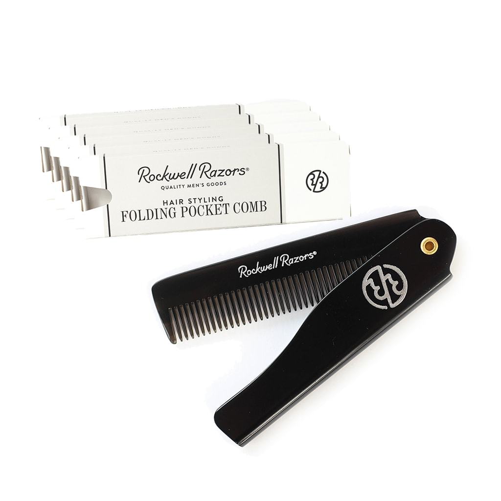 Rockwell Razors Hair Styling Folding Pocket Comb (Case Pack of 6) - BarberSupplies Canada