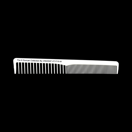 Ceramic White All-Purpose Styling Comb Fine Extra Wide - 7.25 in.