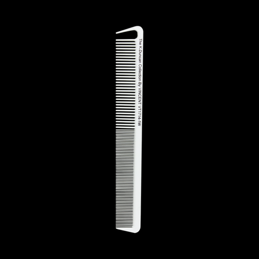 Ceramic White All-Purpose Hook Comb Fine, Medium Coarse - 7.25 in.