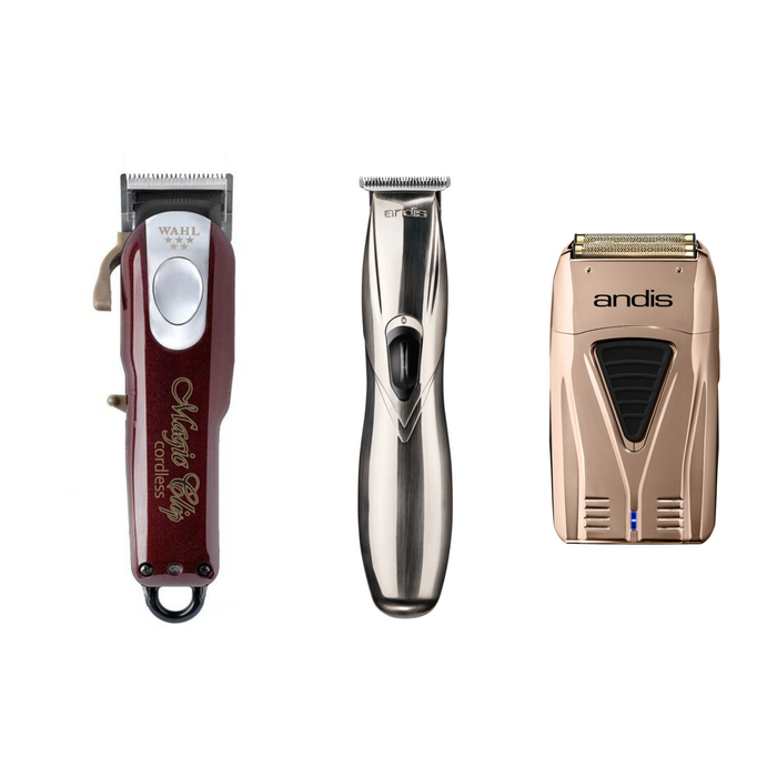 GW-1116 ANDIS-17220 + ANDIS-32400 + Wahl Magic cordless