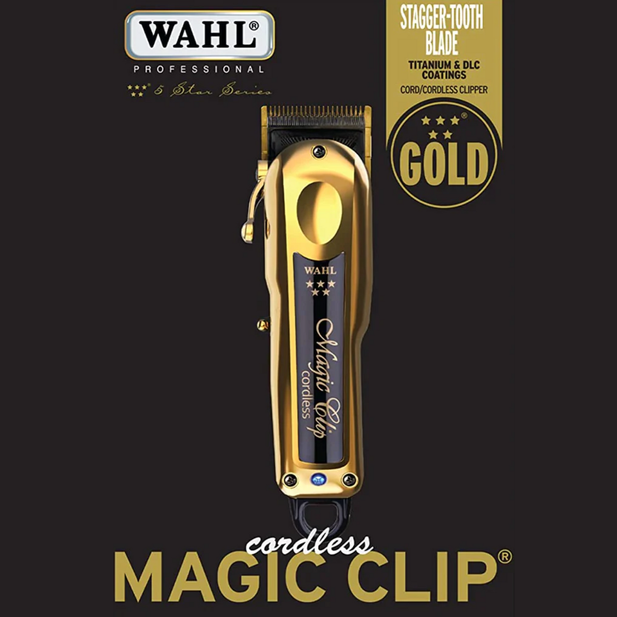 Wahl 5 Star Cordless Lithium Magic Clip - Gold Edition