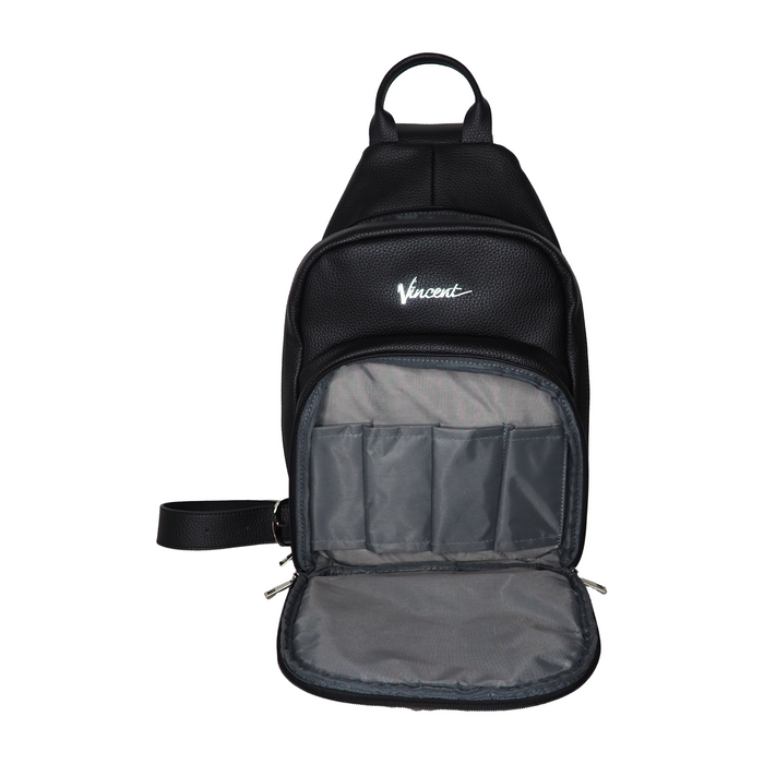 Vincent Shoulder Bag 15” x 10” x 4” Black Leather