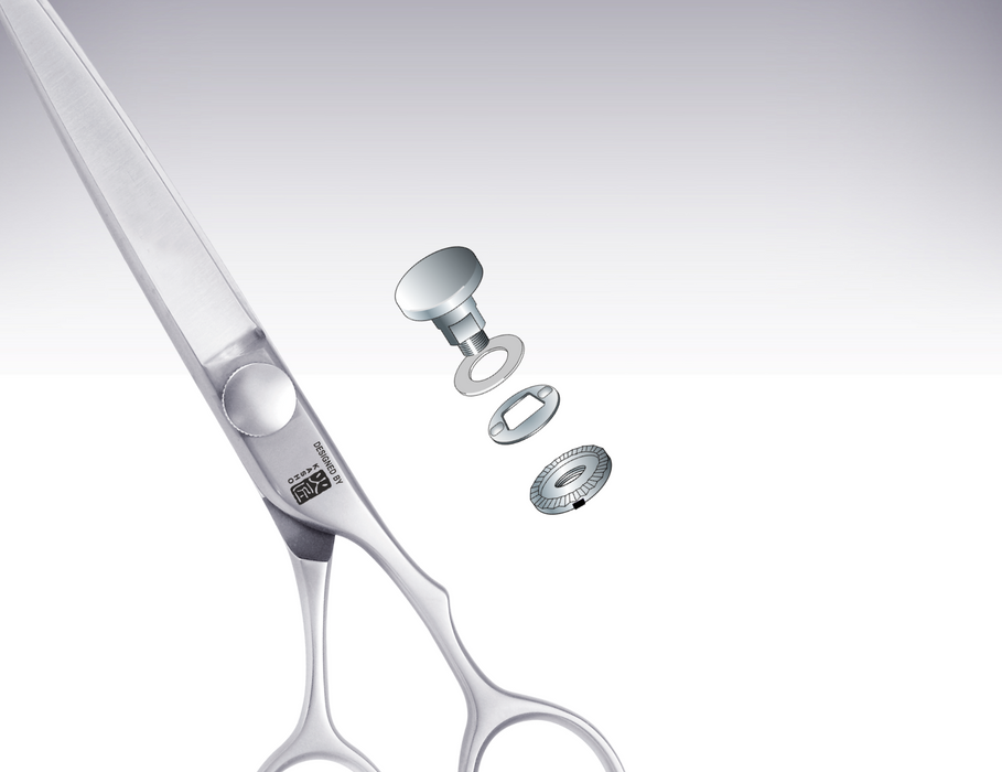 Kasho Japanese 5.5 in. Balanced Precision Shear Premium Stainless Offset Barbershop & Salon Cutting Scissors