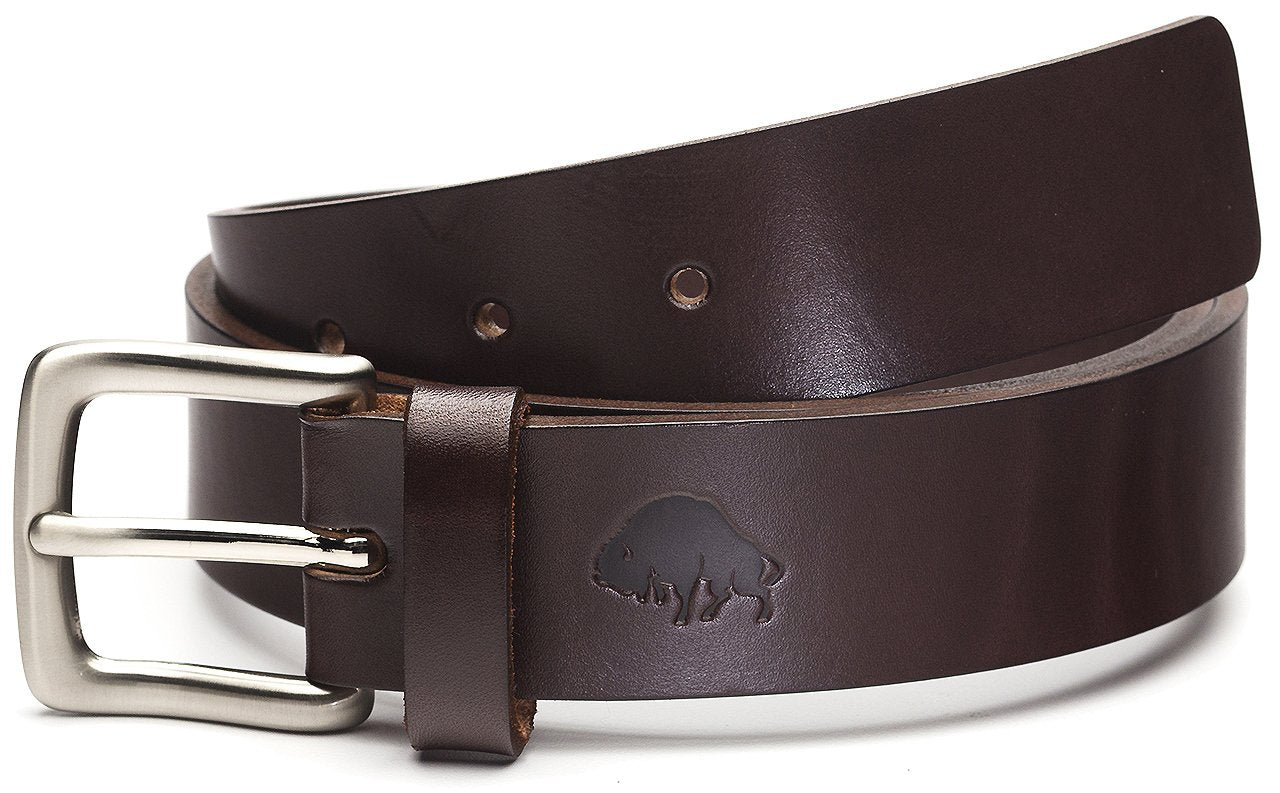 Ezra Arthur No. 1 30Mm Belts In Brown With Nickel Buckle (32) - BarberSupplies Canada