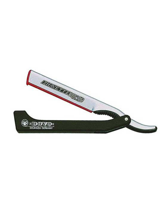 Dovo Shavette, Silver With Black Handle, Straight Razors