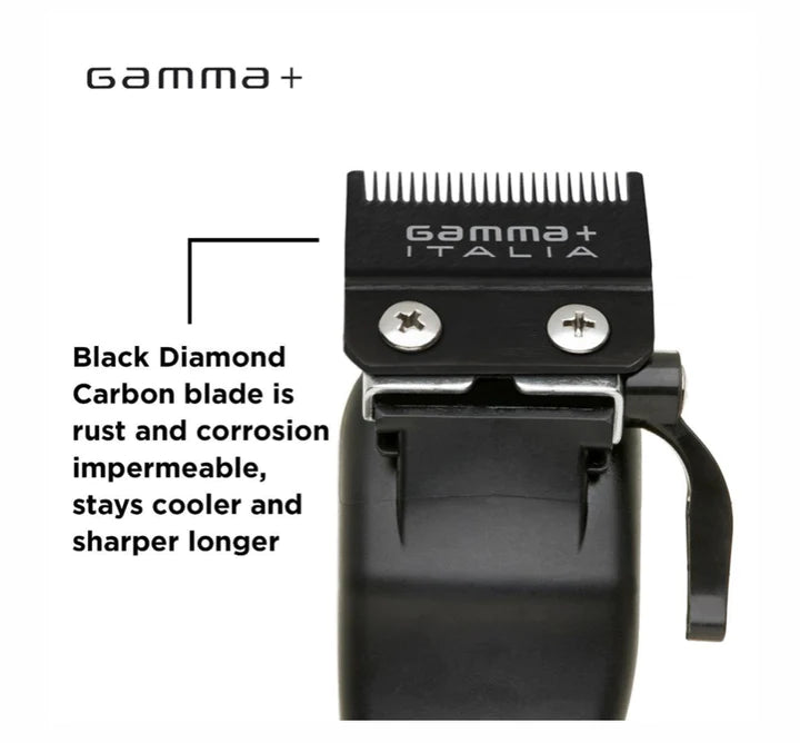 GAMMA+ Fixed Black Diamond Fade Clipper Blade