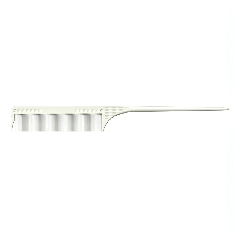 JRL Fine Teeth Tail Comb 8.5 in. (White)