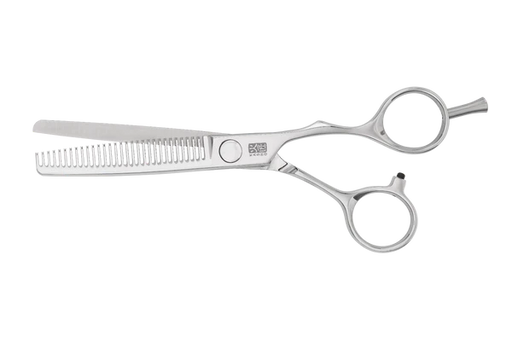 Kasho Japanese 6.0 in. Design Master 30-Tooth Texturizing Shear Premium Stainless Offset Barbershop & Salon Thinning Scissors