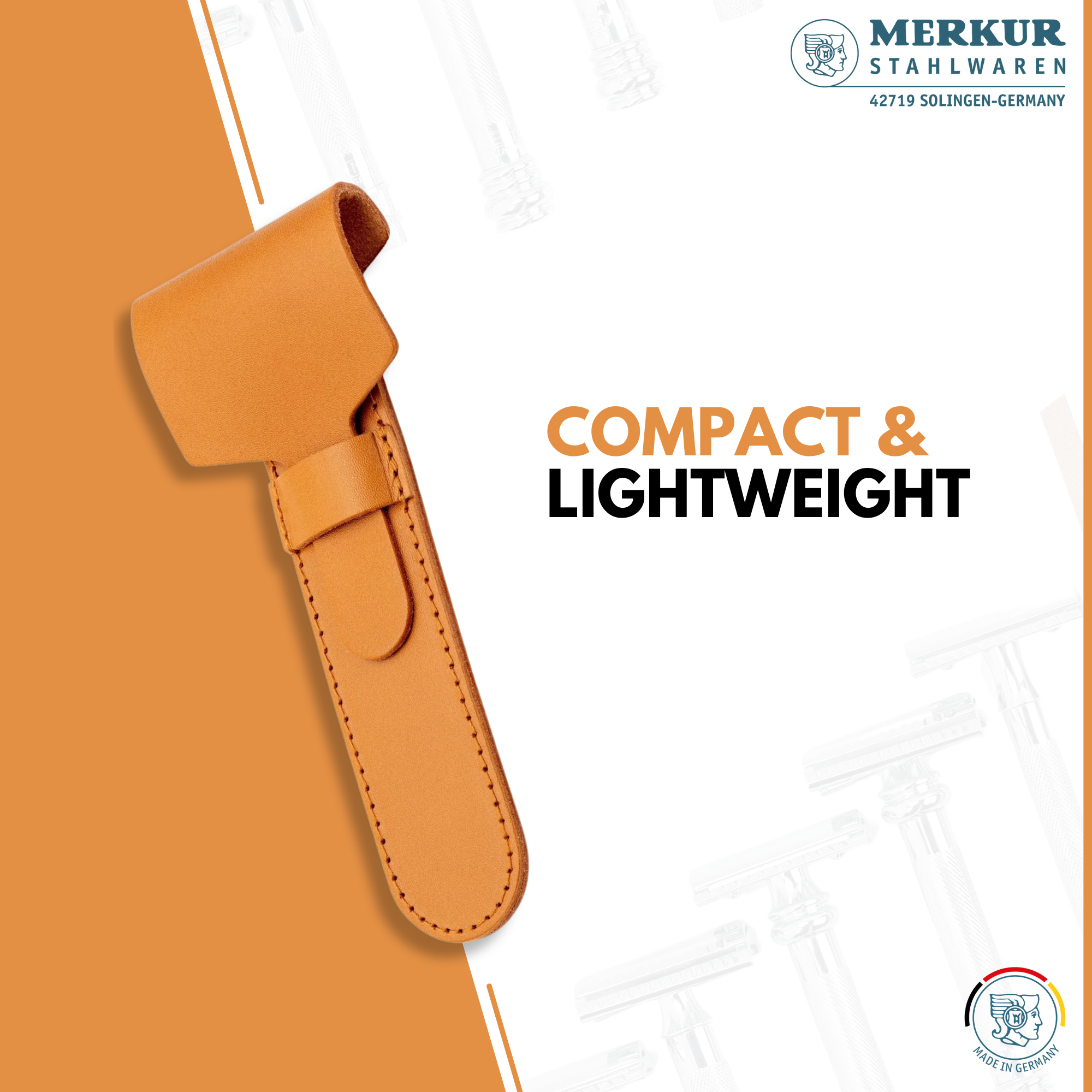 Merkur Leather sleeve lightweight