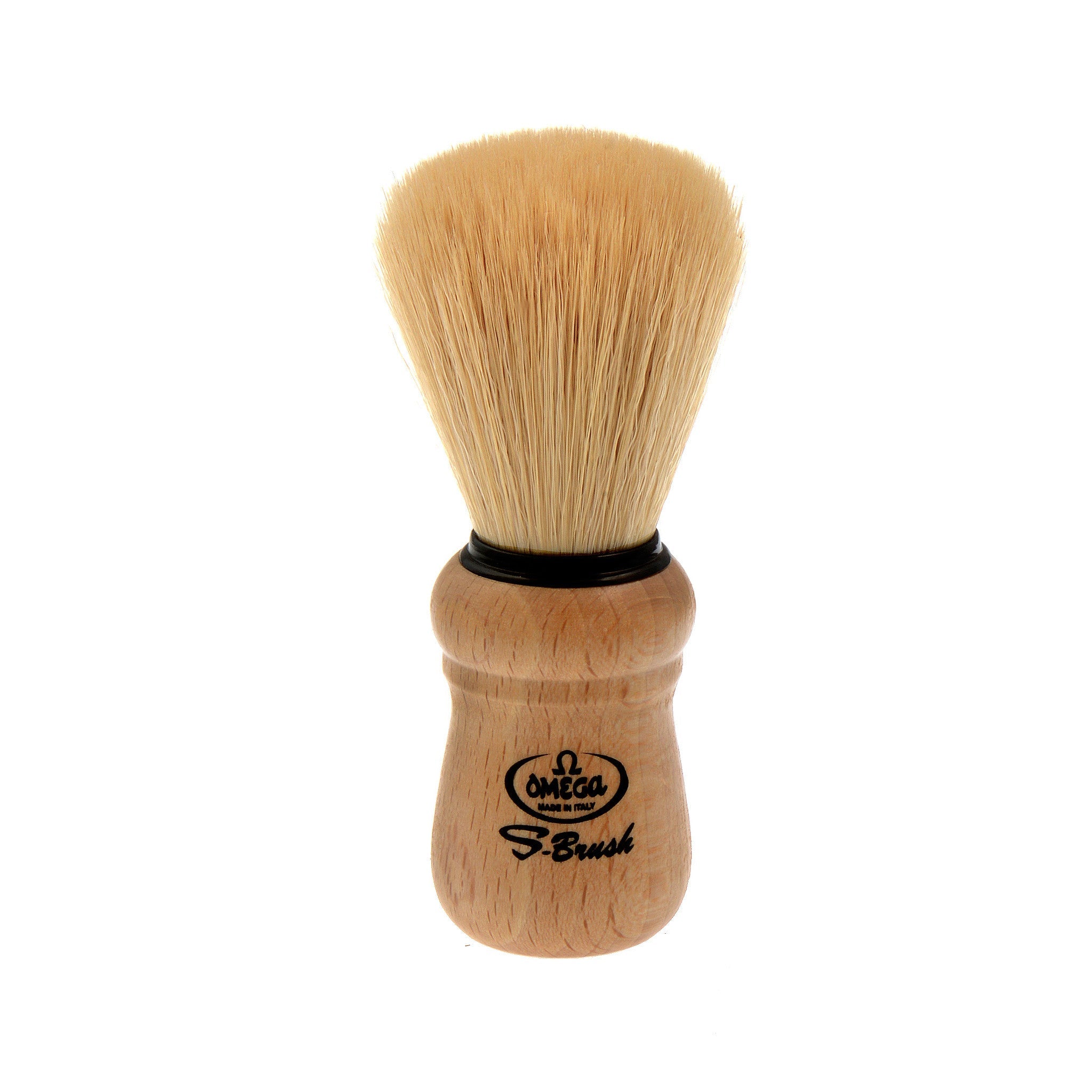 Omega Boar Bristle Shaving Brush, Beech Wood Handle, Shaving Brushes