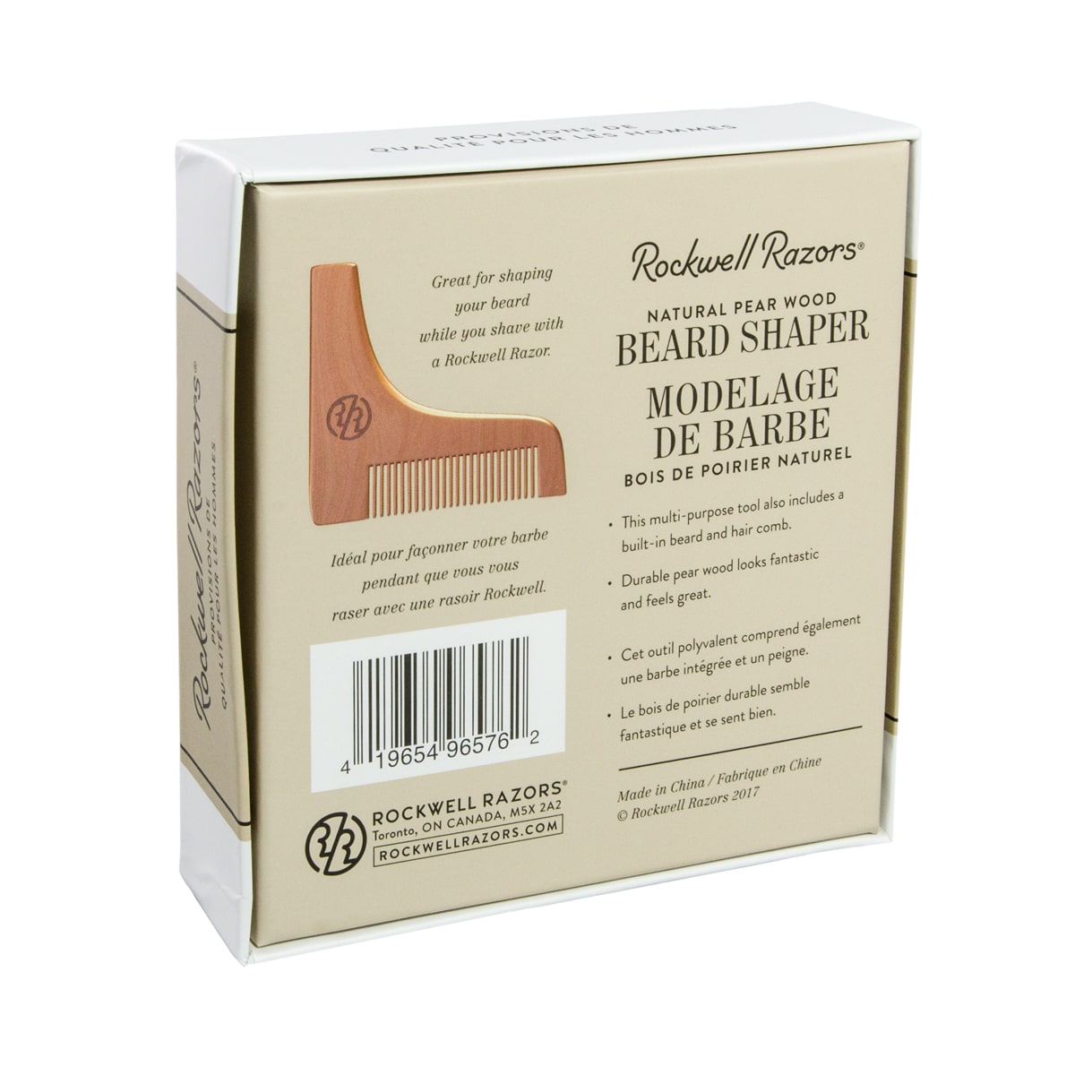 Rockwell Razors Beard Shaper Natural Pear Wood