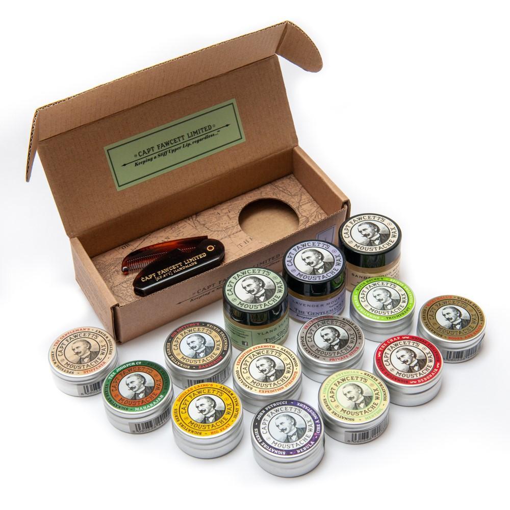 Captain Fawcett's Wax & Moustache Comb Gift Set(Maharajah) - BarberSupplies Canada