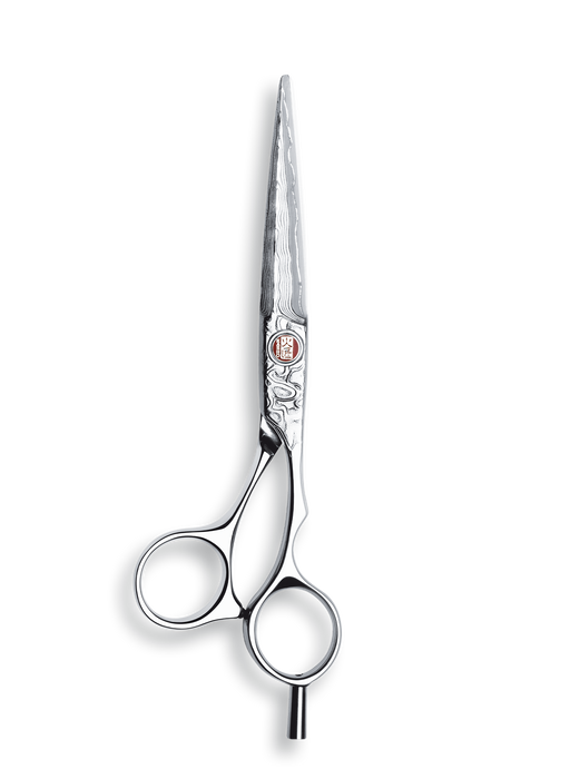 Kasho Japanese 5.5 in. Damascus Series Shear Offset Premium Stainless Offset Barbershop & Salon Cutting Scissors