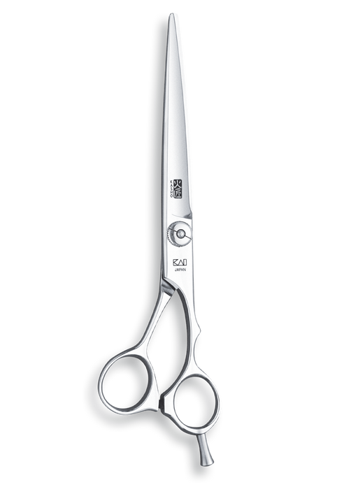 Kasho Japanese 7.0 in. Green Shear Premium Stainless Offset Barbershop & Salon Cutting Scissors