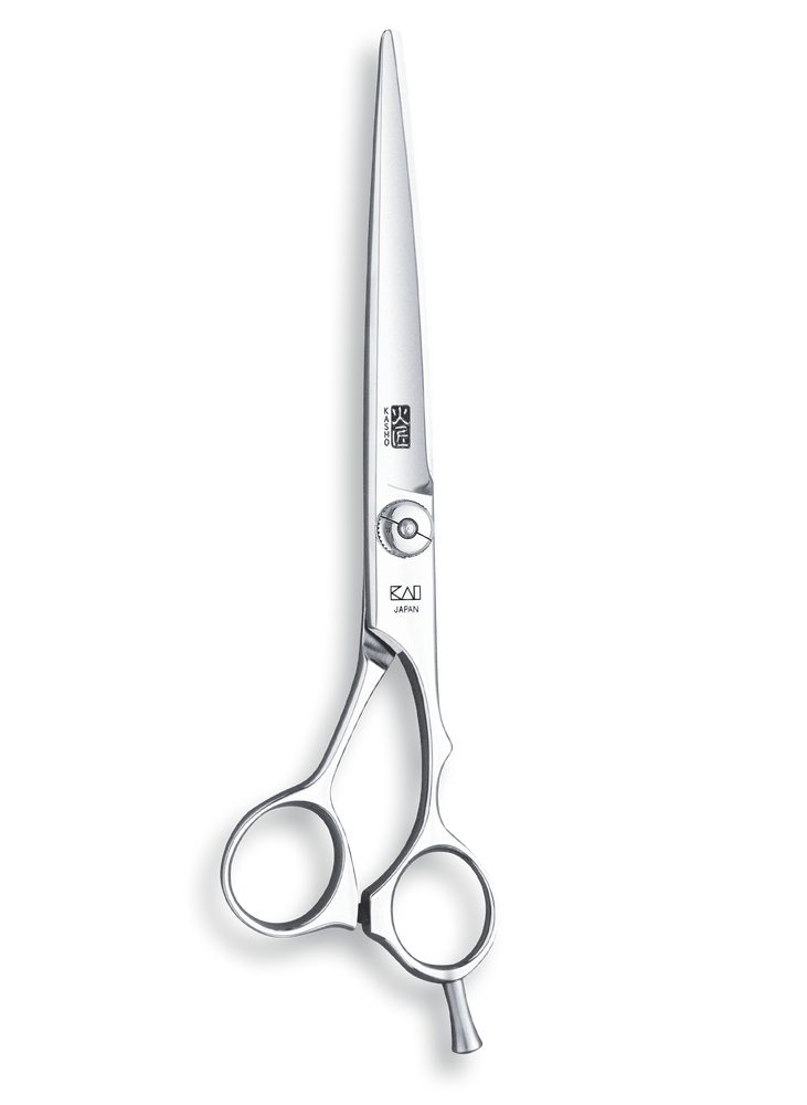 Kasho Japanese 7.0 in. Green Shear Premium Stainless Offset Barbershop & Salon Cutting Scissors