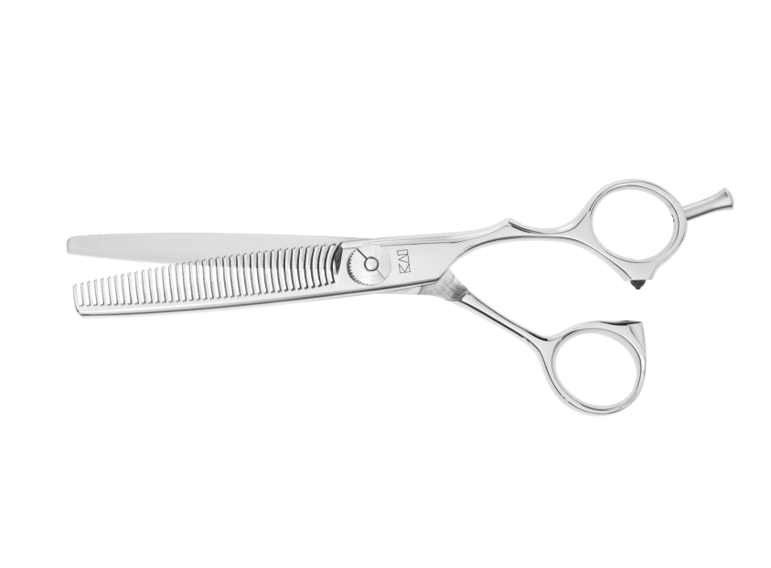 Kasho Japanese 6.0 in. Green Sasa 6.0 in. T38 Blender Texturizing Shear Premium Stainless Offset Barbershop & Salon Thinning Scissors