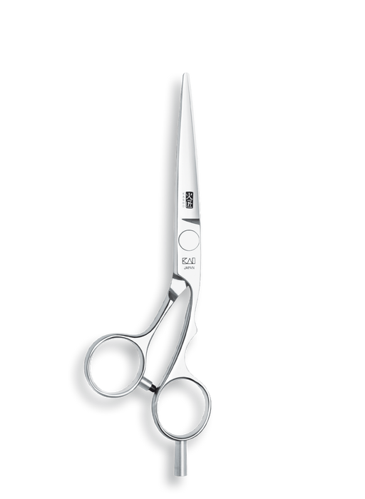 Kasho Japanese 5.5 in. Silver Series Shear Premium Stainless Offset Barbershop & Salon Cutting Scissors