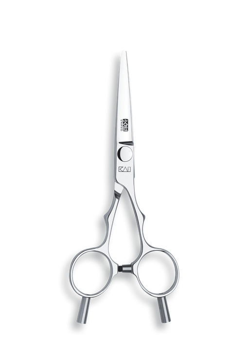 Kasho Ciseaux japonais de la série Silver de 5,5 po Ciseaux de coupe droits en acier inoxydable de qualité supérieure pour salon de coiffure et salon