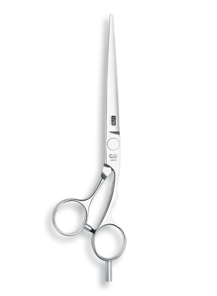 Kasho Japanese 6.5 in. Silver Series Shear Premium Stainless Offset Barbershop & Salon Cutting Scissors