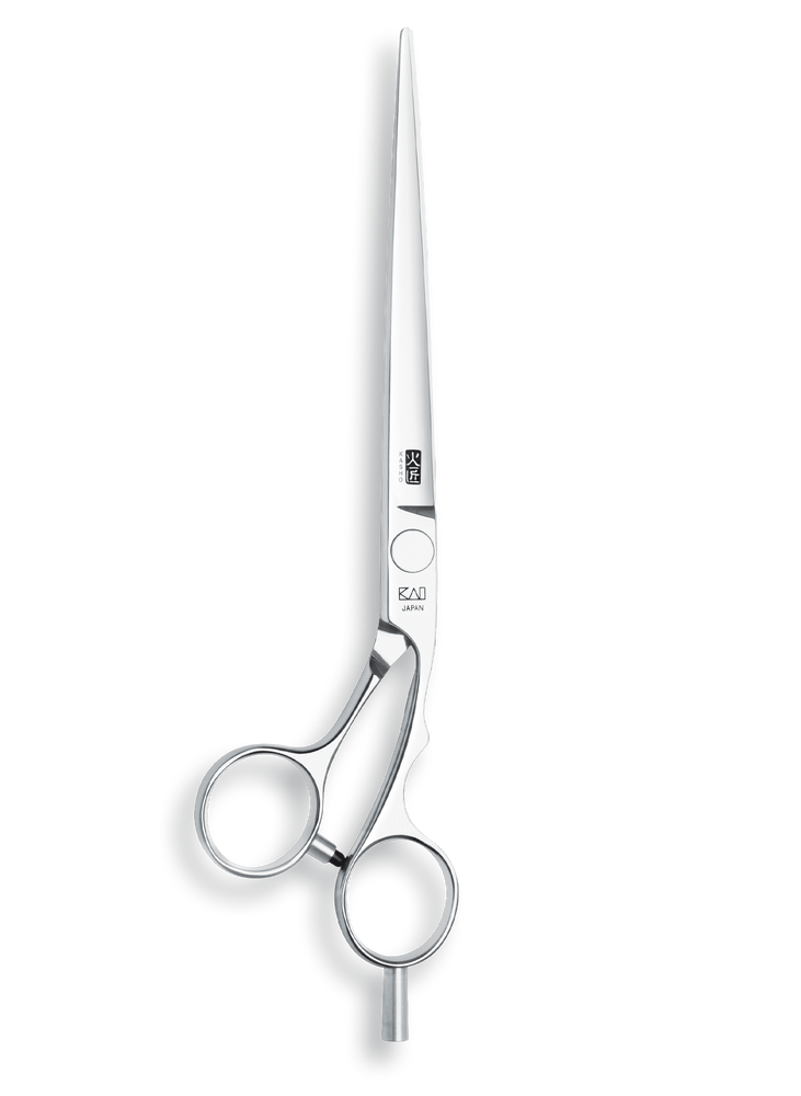 Kasho Japonais 7,0 po. Silver Series Shear Ciseaux de coupe décalés en acier inoxydable de qualité supérieure pour salon de coiffure et salon
