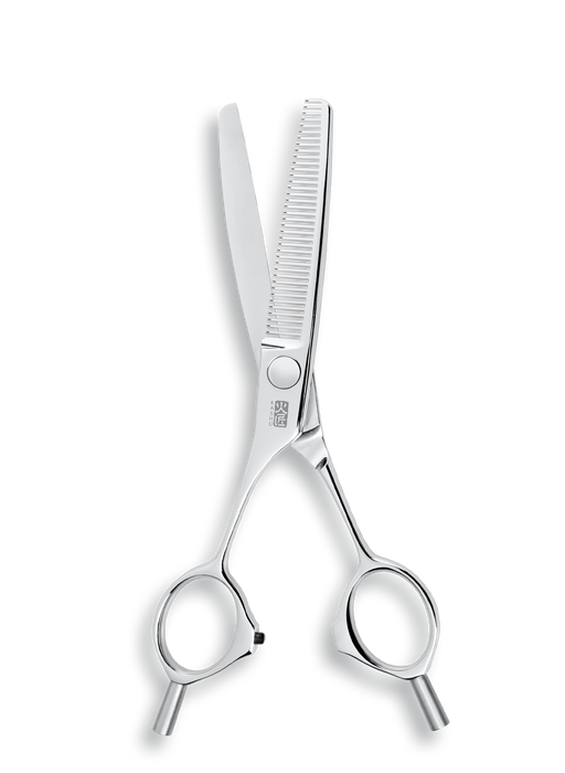 Kasho Japanese 6.0 in Left handed reversible Texturizing Shear  38 teeth Premium Stainless Barbershop & Salon Thinning Scissors