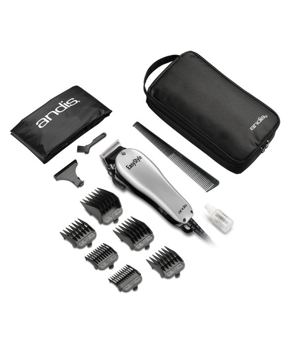 ANDIS EasyStyle 13-Piece Home Haircutting Kit (Silver) w/Soft Case