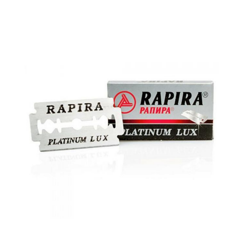 Rapira Double Edge Safety Razor Blades Platinum Lux (5 Blade Pack)