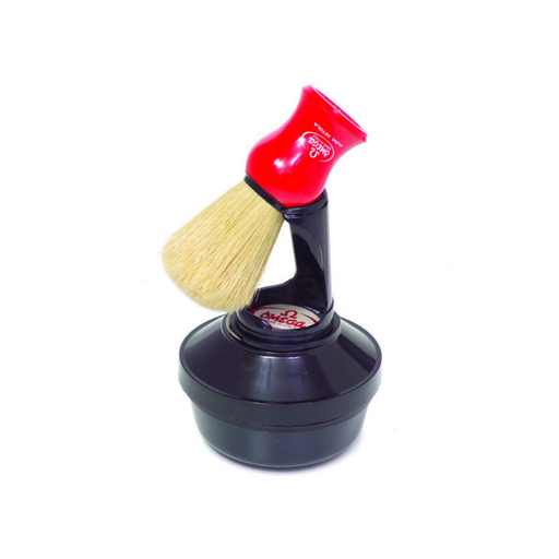 Omega Shaving Cream and Brush with Stand Kit