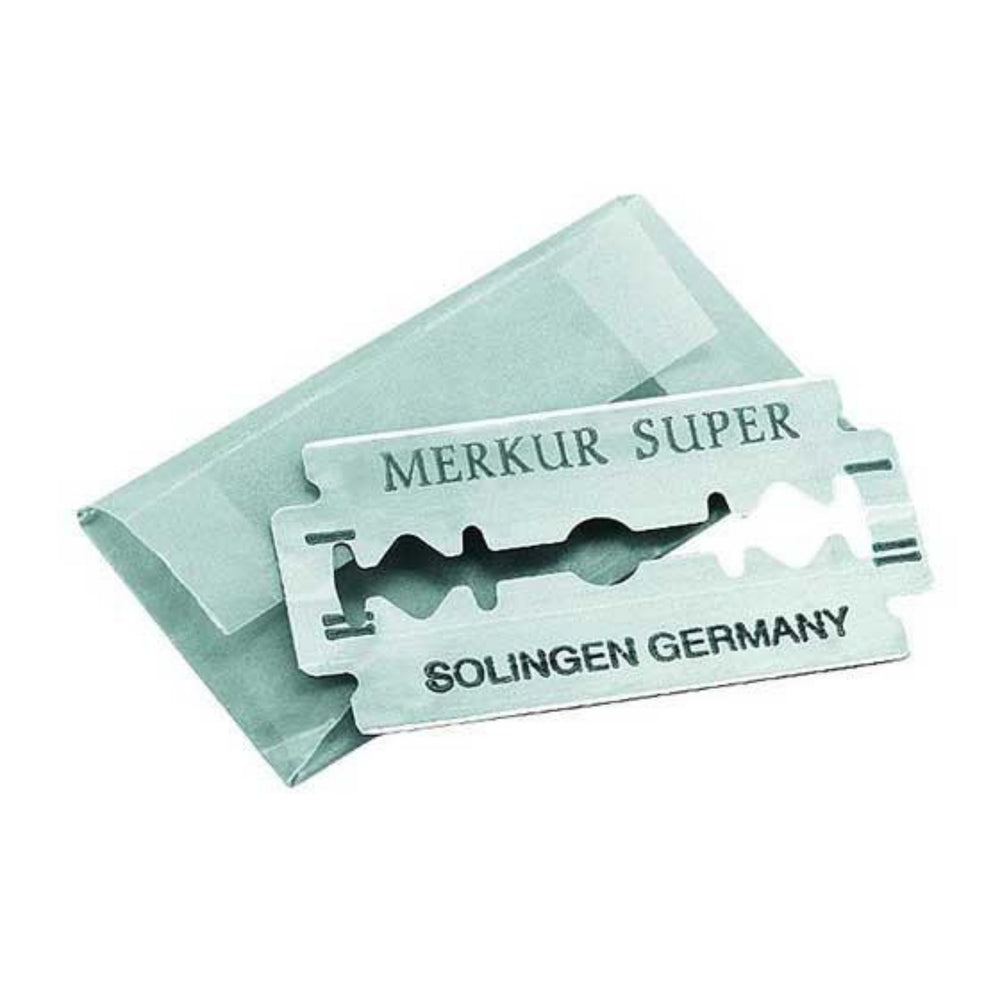 Lames de rasoir de sécurité Merkur Super Platinum à double tranchant (10 paquets, 10 lames/paquet)