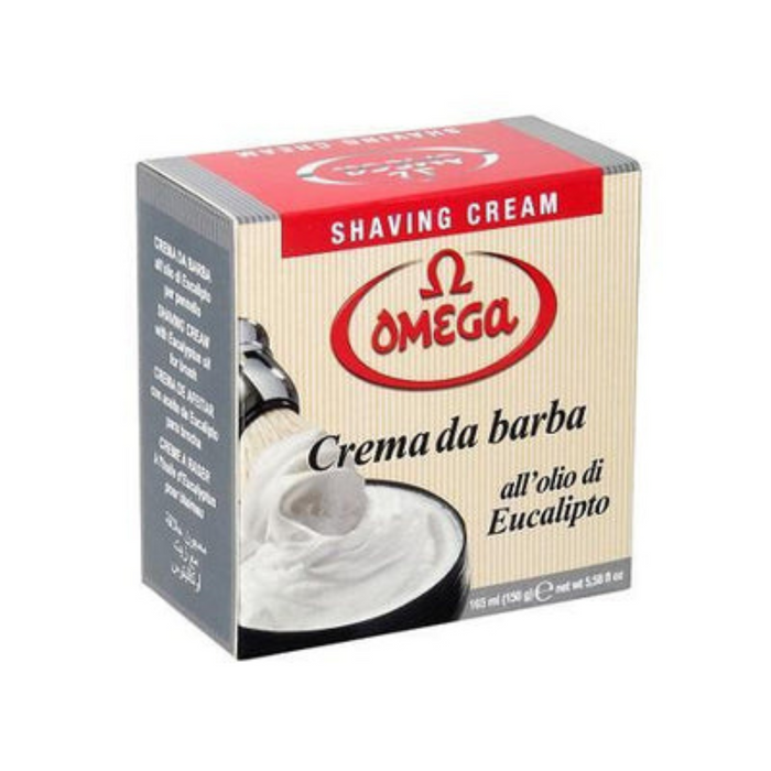 Crème à raser Omega Eucalyptus dans un bol (150 ml/5,2 oz)