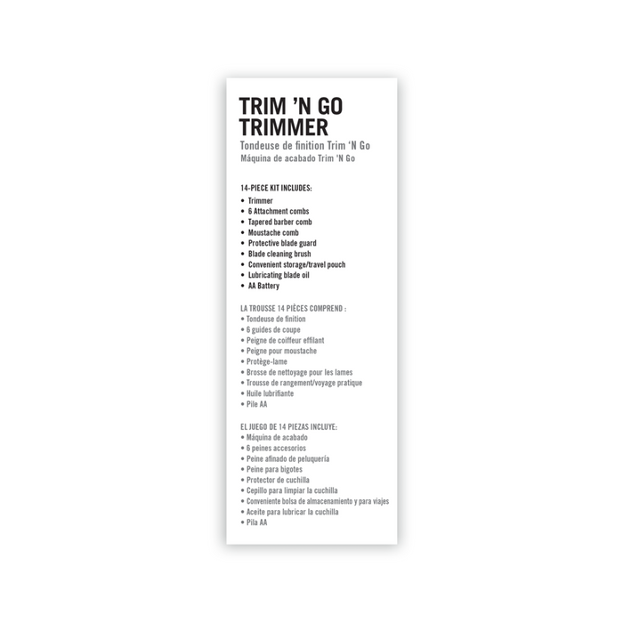ANDIS Trim 'N Go Trimmer (Silver & Black)