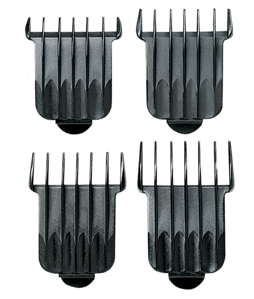 ANDIS T-Blades 4-Comb Set; Sizes 1/16, 1/8, 1/4, 3/8