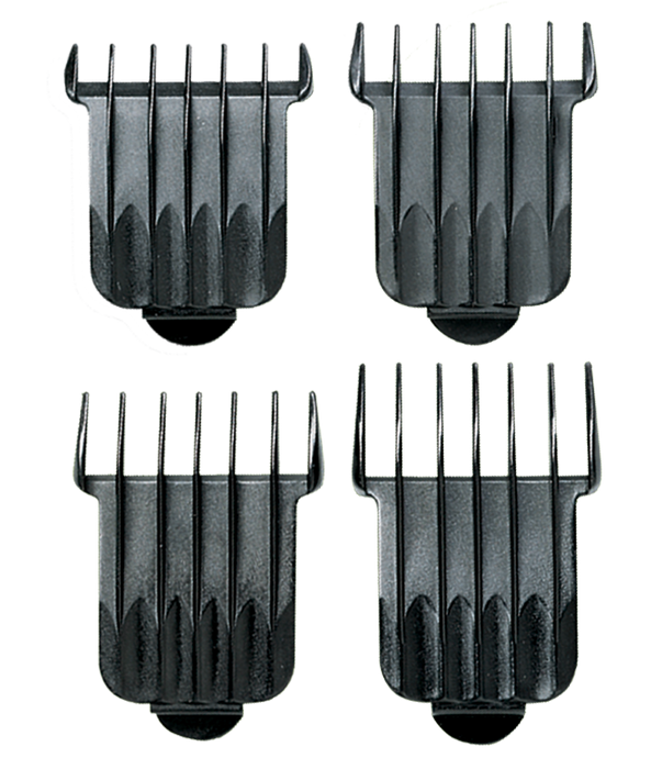 ANDIS T-Blades 4-Comb Set; Sizes 1/16, 1/8, 1/4, 3/8