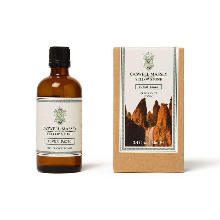 Caswell Massey Yellowstone Living Florals - Tonique parfumé Tower Falls 100 ml dans une bouteille ambrée (boîte)