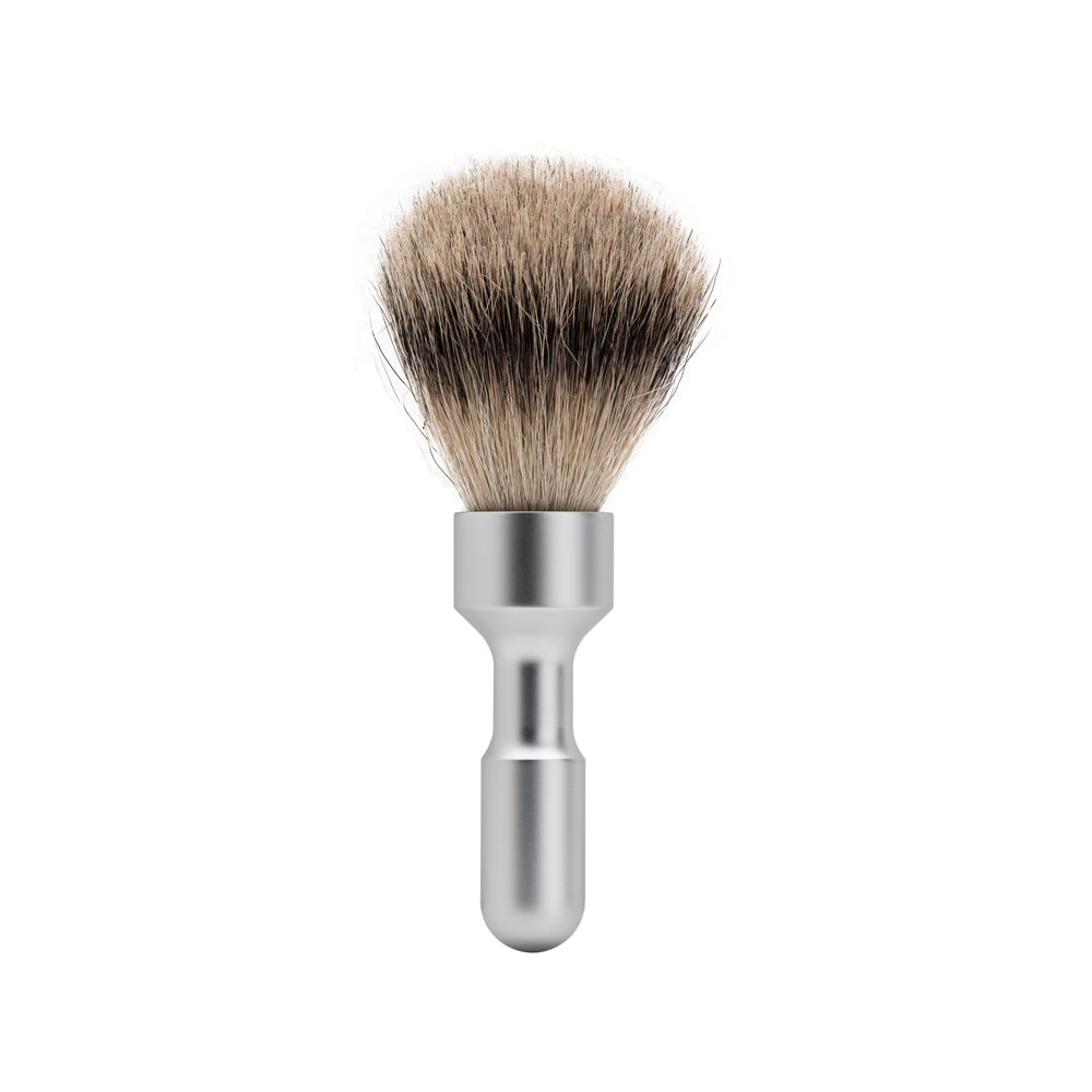 Merkur Shaving Brush, Badger Hair, Silver Tip, Matt Chrome, MK-1700002