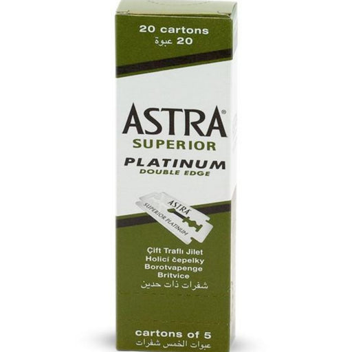 Astra Double Edge Razor Blade/ 20 Packs of 5(Green)