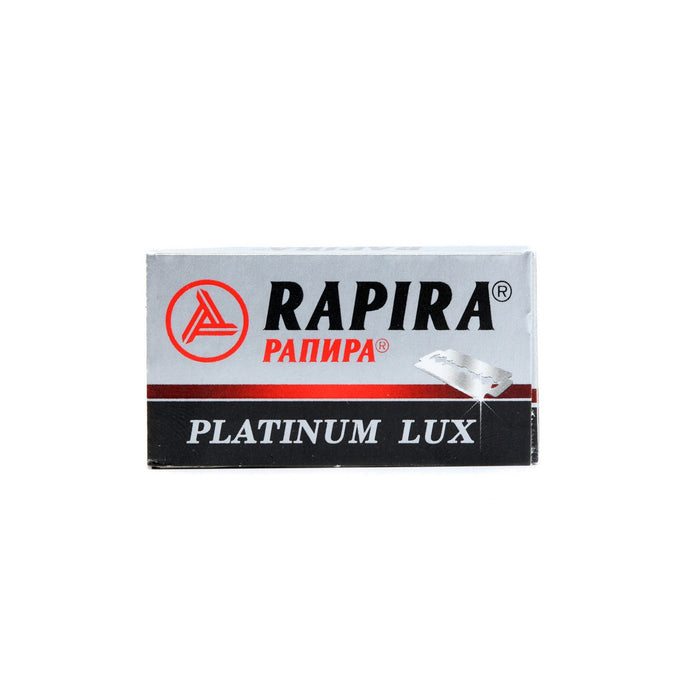 Lames de rasoir de sécurité Rapira Double Edge Platinum Lux Lot de 20. (5 lames par paquet)