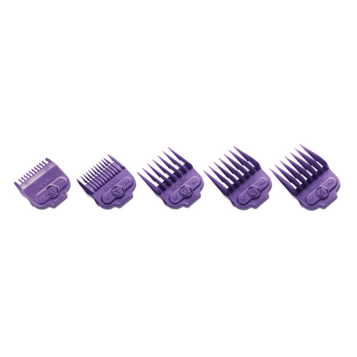 ANDIS Nano-Silver 1-Magnet Attachment 5-Combs, Small; Sizes 1/16 in., 1/8 in., 1/4 in., 3/8 in., 1/2 in.