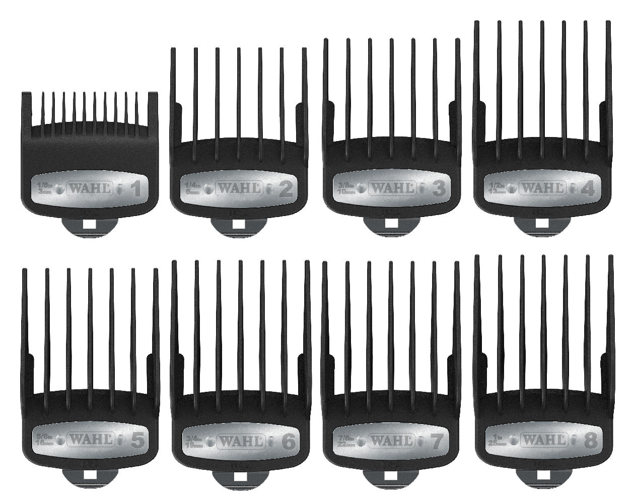 Wahl Premium Guide Comb Kit (Includes No. 1-8) - BarberSupplies Canada