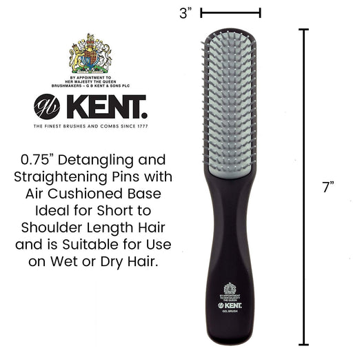 K-KFM3 Kent For Men Brush, Gel Styler, Flat &amp; Narrow, Pour cheveux courts