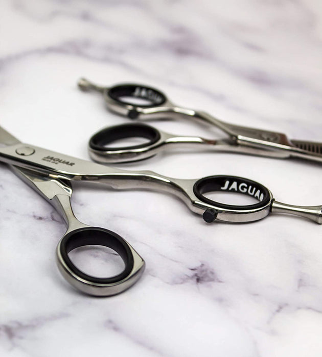 Jaguar German Relax 5.5 in. in. Offset Thinning Barbershop & Salon Shears Stainless Steel Texturizing Scissors