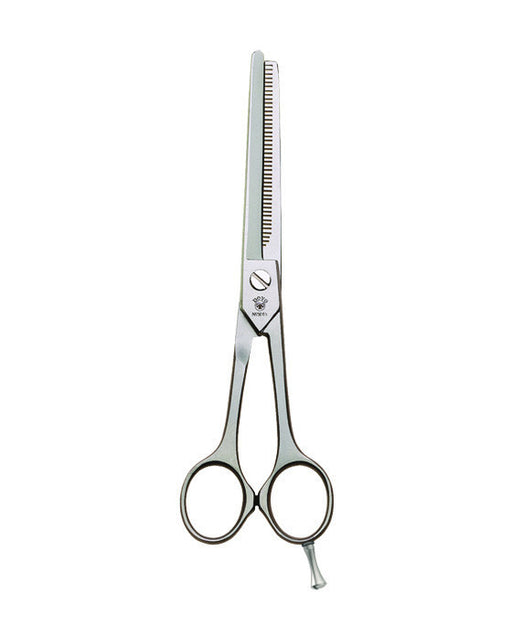 Dovo 46-tooth thinning scissors, satin stainless steel, 