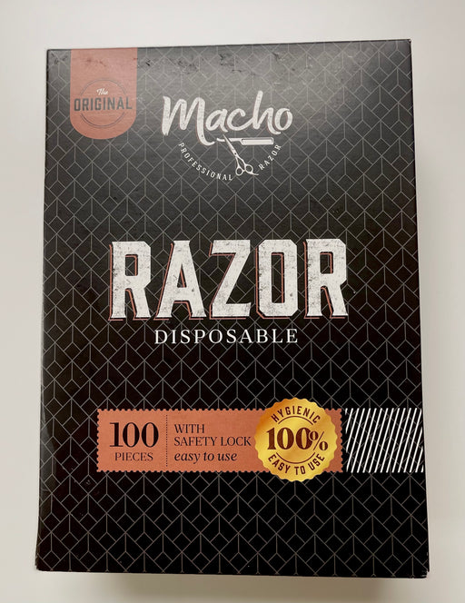 BB-200100 Razoraids-100pc rasoirs droits entièrement jetables-boîte colorée-noir