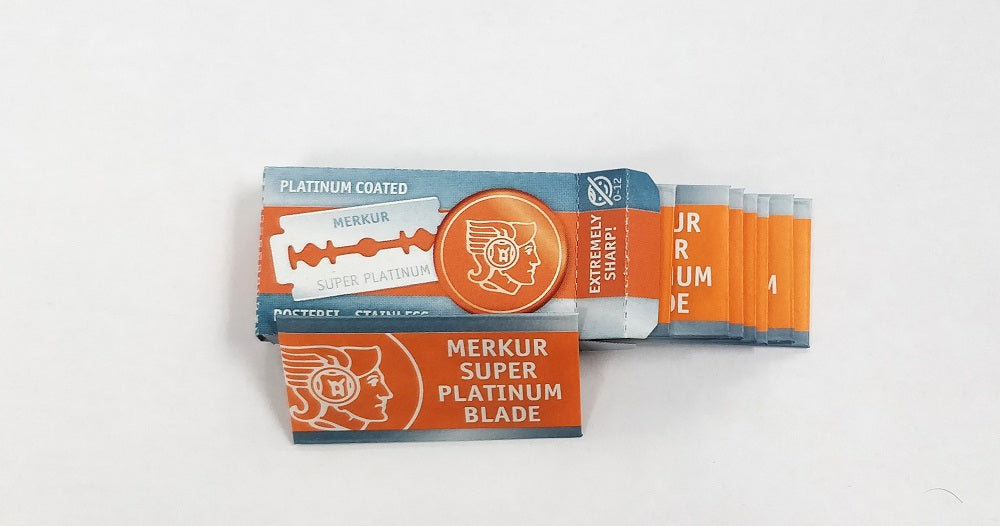 Lames de rasoir de sécurité Merkur Super Platinum à double tranchant (3 paquets, 10 lames/paquet) 