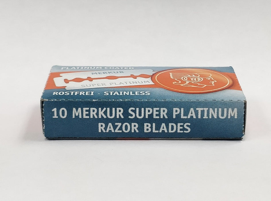 Lames de rasoir de sécurité Merkur Super Platinum à double tranchant (paquet unique, 10 lames/paquet)